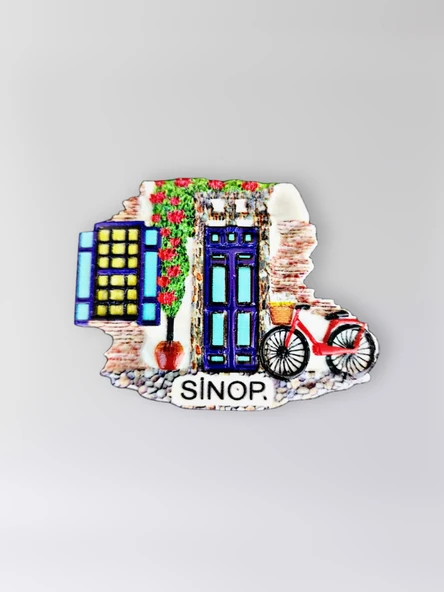 SİNOP Polyester Kabartmalı Magnet 7 x 5,5 cm Dekoratif Hediyelik Buzdolabı Süsü (Kod:1504) ürün görseli 1