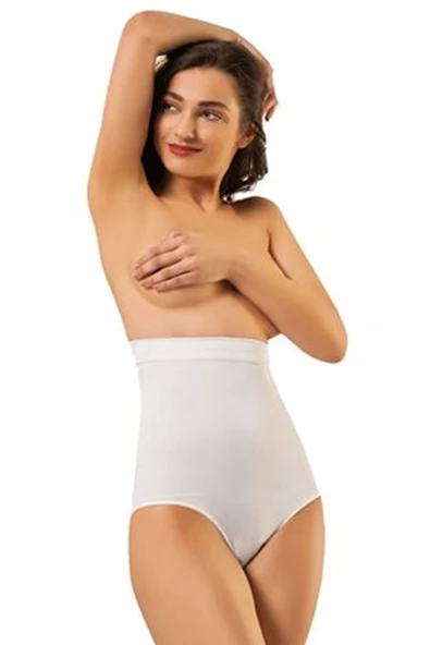 Beyaz Kadın Dikişsiz Slip Korse ürün görseli 1
