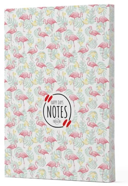 Flamingo 3 - Yan Boyamalı Çizgili Defter ürün görseli 1