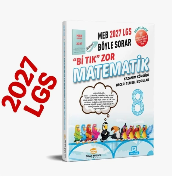 Sinan Kuzucu Yayınları 2027 8. Sınıf Bi Tık Zor Matematik Soru Bankası ürün görseli 1