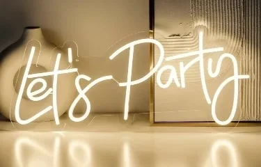 Let's Party Yazılı Neon Led ürün görseli 1