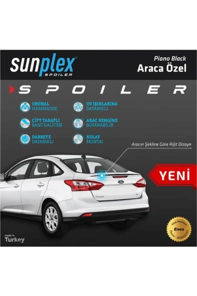 SPOİLER PARLAK SİYAH FOCUS 2 SD 2004-2010 2007102 ürün görseli 1