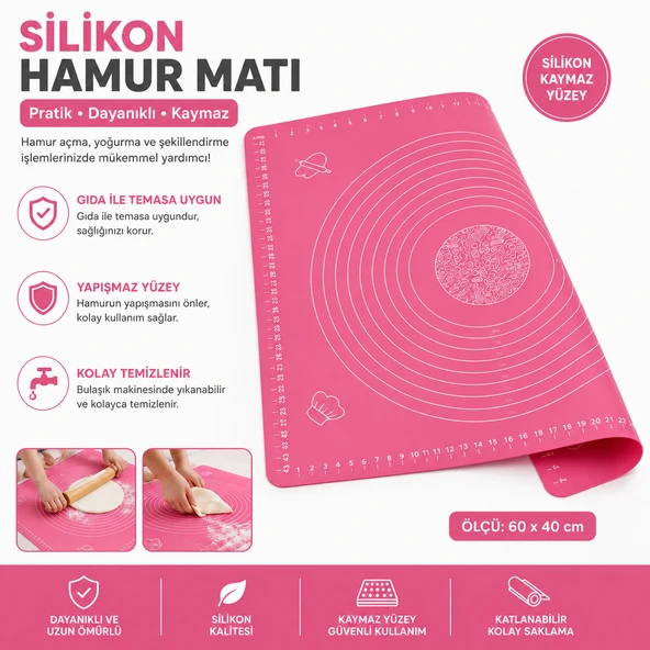 SİLİKON HAMUR AÇMA MATI ürün görseli 1