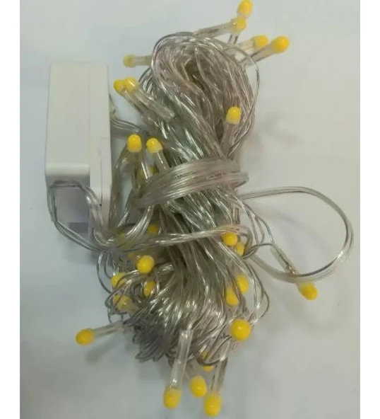 10m 100 Led Damla Uçlu Led Işık Beyaz Işık Şeffaf Kablo ürün görseli 1