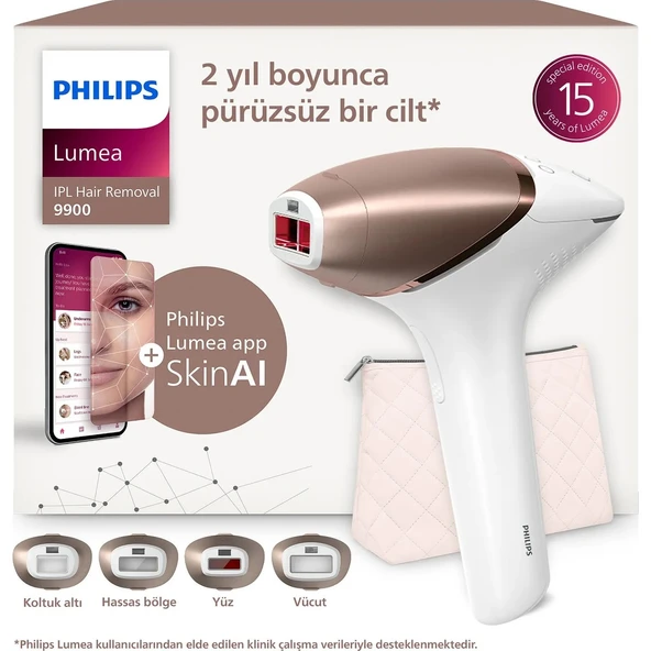 Lumea 9900 Serisi BRI951/03 IPL Tüy Alma Cihazı Pembe SkinAI Özellikli Kablosuz Kullanım ürün görseli 1