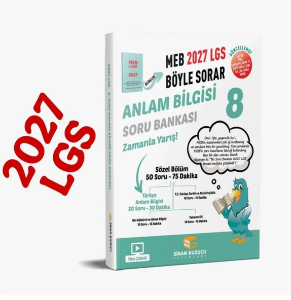 2027 8. Sınıf Anlam Bilgisi Soru Bankası Sinan Kuzucu ürün görseli 1