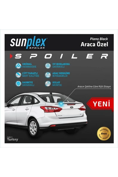 SPOİLER PARLAK SİYAH FOCUS 3 4 2011-2017 2007101 ürün görseli 1