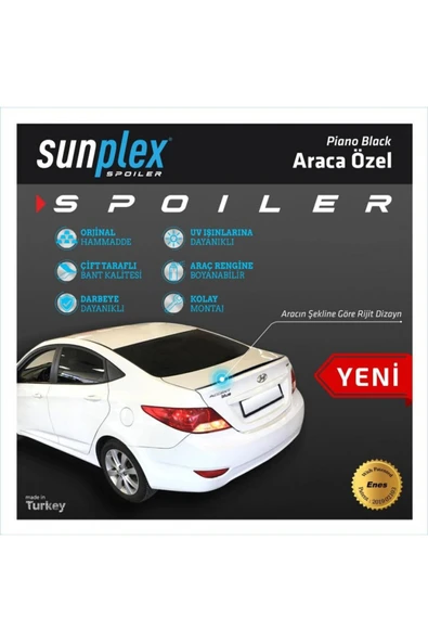 SPOİLER PARLAK SİYAH ACCENT BLUE 2011-2018 2009101 ürün görseli 1