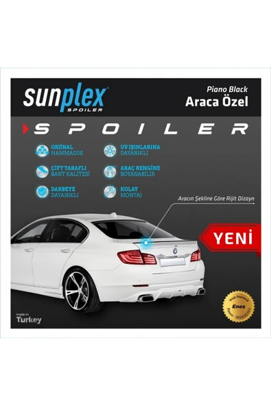 SPOİLER PARLAK SİYAH BMW 3 SERİ F30 2012-2018 2002101 ürün görseli 1