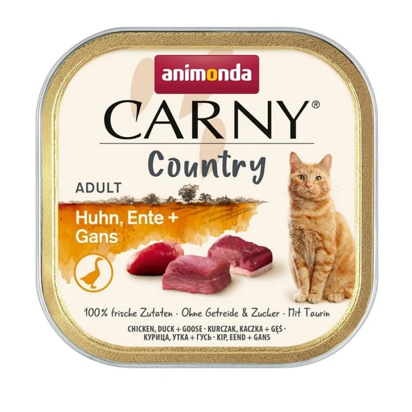 Animonda Carny Country Tavuklu, Ördekli ve Kaz Etli Yetişkin Kedi Konservesi 100 GR ürün görseli 1