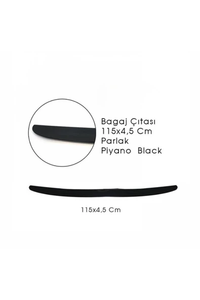 BAGAJ ÜSTÜ ÇITA SPOİLER PİANO BLACK 115CMX4,5CM SİYAH ürün görseli 1
