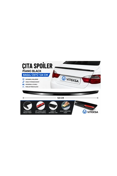 ÇITA SPOİLER PİANO BLACK BAGAJ ÜST 124CM SAL160 ürün görseli 1