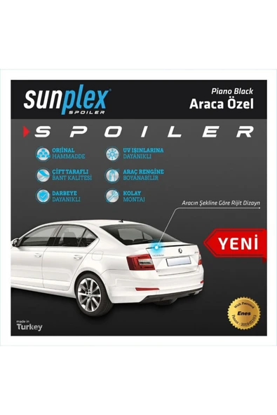 SPOİLER PARLAK SİYAH OCTAVİA 2013 2019 2022101 ürün görseli 1