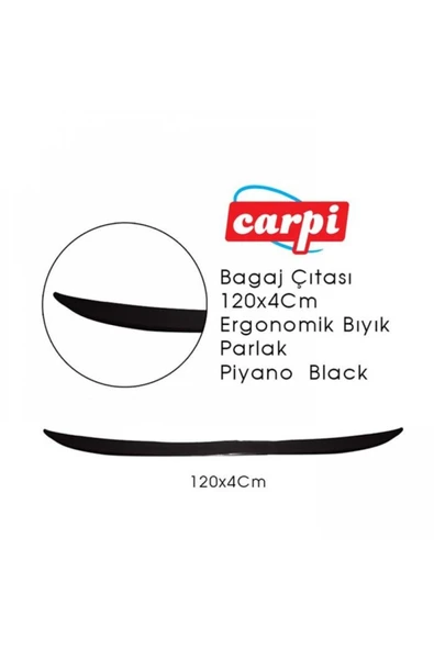 BAGAJ ÜSTÜ ÇITA SPOİLER PİANO BLACK 120X4 ERGONOMİK BIYIK ürün görseli 1