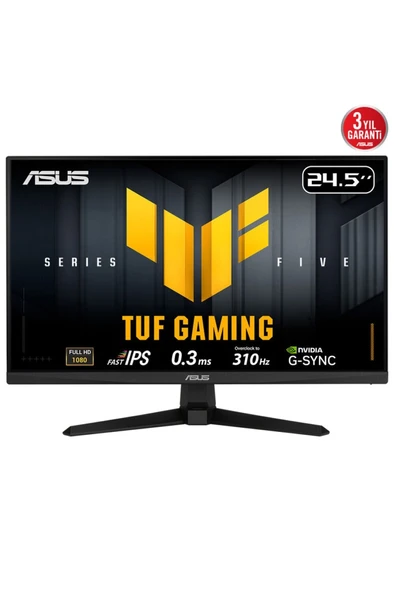 ASUS TUF GAMING VG259QMR5A 24.5″ 240Hz 0.3ms Gaming AI ELMB Sync Full HD Fast IPS Gaming (Oyuncu) M ürün görseli 1