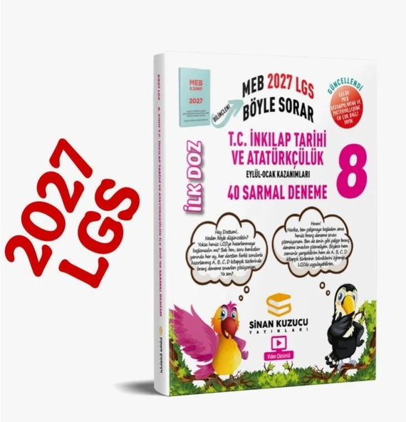 Sinan Kuzucu Yayınları 2027 8. Sınıf İlk Doz İnkılap Tar. ve Ata. Sarmal Deneme ürün görseli 1