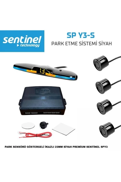 PARK SENSÖRÜ GÖSTERGELİ İKAZLI 23MM SİYAH PREMİUM ürün görseli 1