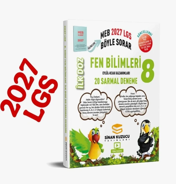 Sinan Kuzucu Yayınları 2027 8. Sınıf İlk Doz Fen Bilimleri Sarmal Deneme LGS Hazırlık Kitabı ürün görseli 1