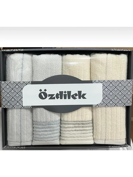 4 Lü Özdilek Modern İkat El Yüz Havlusu 50 x 90 Kutulu ürün görseli 1