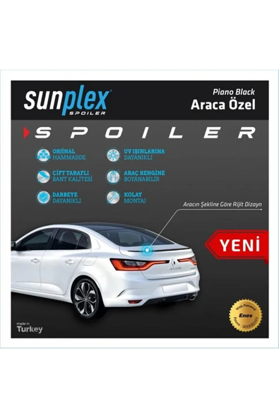 SPOİLER PARLAK SİYAH MEGANE 4 2016-2020 2020102 ürün görseli 1