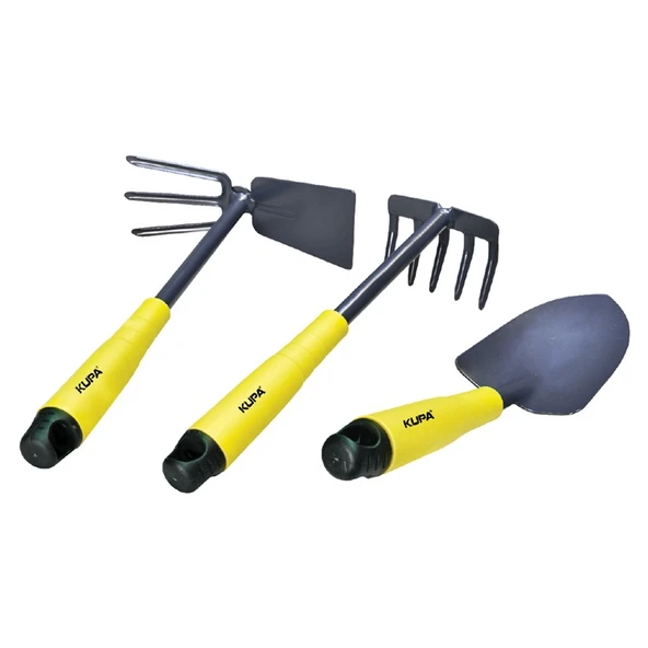Kupa Üçlü Bahçe Seti Metal Kürek-Çapa-Tırmık ürün görseli 1