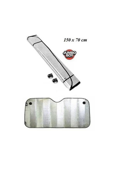 GÜNEŞLİK METALİZE GÜMÜŞ MİNİBÜS FD 3218L 150CMX70CM ürün görseli 1