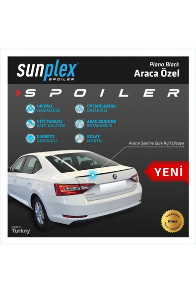 SPOİLER PARLAK SİYAH SUPER B 2015 2019 2022102 ürün görseli 1