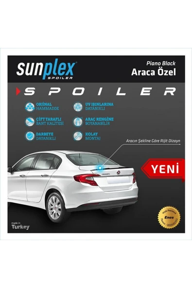 SPOİLER PARLAK SİYAH EGEA 2015-2020 2006101 ürün görseli 1