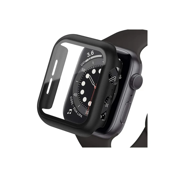 Apple Watch Ultra 49mm Camlı Kasa Ekran Koruyucu - Siyah ürün görseli 1