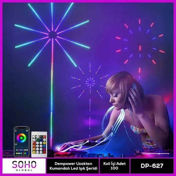 Dempower Uzaktan Kumandalı Led Işık Şeridi ürün görseli 1