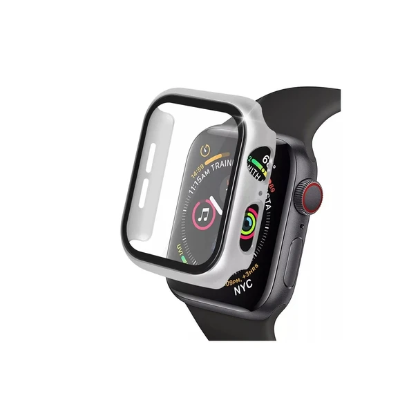 Apple Watch 40mm Camlı Kasa Ekran Koruyucu - Gümüş ürün görseli 1