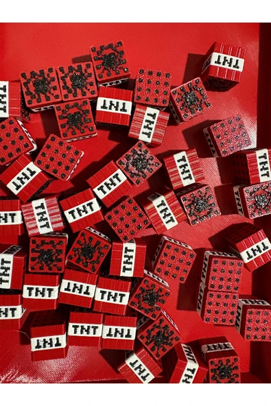 Minecraft 5 adet mini TNT - plastik ürün görseli 1