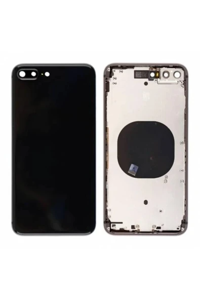 iPhone 8 Plus BOŞ Kasa Kapak (Siyah) - Resim 5