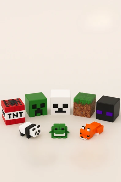 8 Adet Minecraft Figür Seti - Resim 2