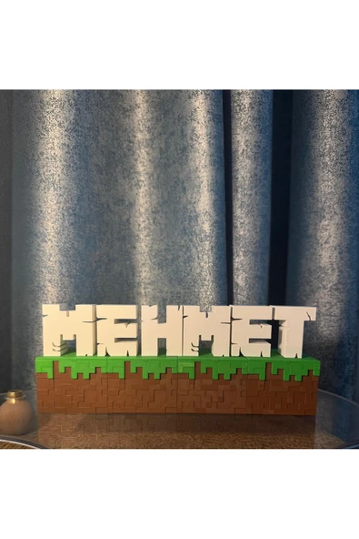 İsme Özel Minecraft Blok Dekor 6-7 Harf ürün görseli 1