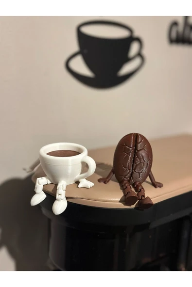 Kahve Tutkunlarına Özel Kahve Köşesi Süsleri : Kahve Adam & Kahve Fincanı Adam Dekoratif Biblo ürün görseli 1