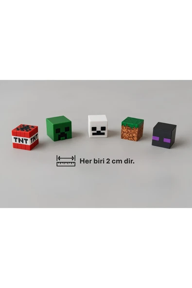 5 Adet Minecraft mini figür seti ürün görseli 1