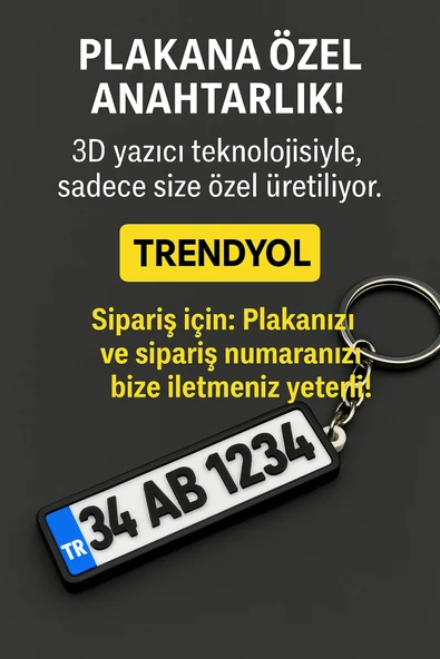 KİŞİYE ÖZEL PLAKA ANAHTARLIK 3D - Resim 3