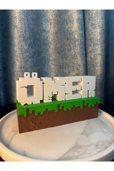 İsme Özel Minecraft Blok Dekor 4 -5 Harf - Resim 3