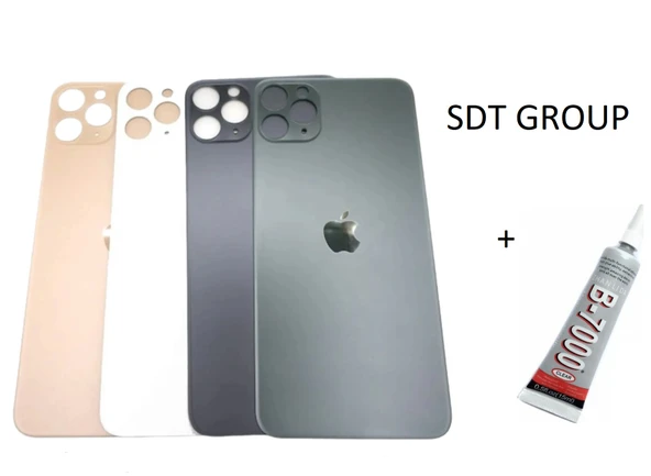 iPhone 11 PRO MAX Arka Batarya Pil Kapağı ALTIN (B - Resim 2
