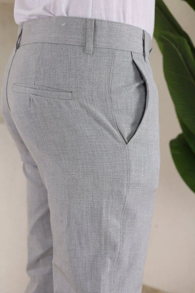 Erkek Slim Fit Dilli Kumaş Pantolon - Resim 6