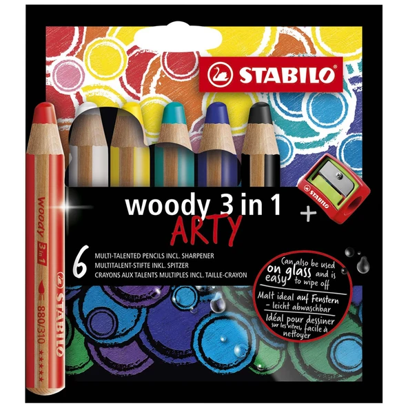 Stabilo Woody 3in1 Arty 6 Lı +Kalemtıraş ürün görseli 1
