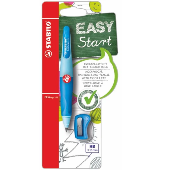 Stabilo Kurşun Kalem Easyergo 3.15 Sağ Mavi Bls B-46873-10 ürün görseli 1