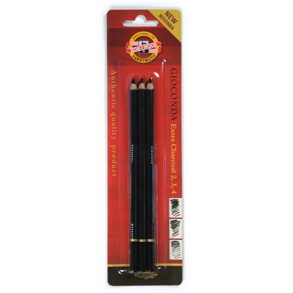 Koh-i Noor Siyah Charcoal Pencils 3 Pcs 8811 ürün görseli 1