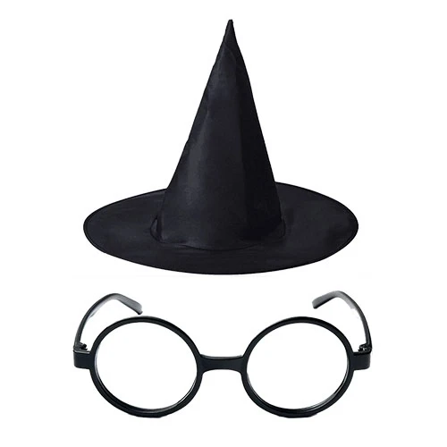 Harry Potter Şapkası ve Gözlüğü Siyah Renk ürün görseli 1
