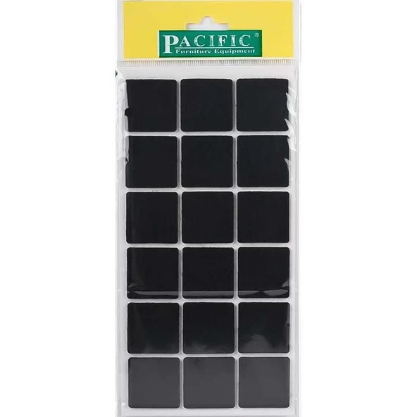 Pacific 6035 BL Yapışkanlı Keçe 35 mm X 35 mm Siyah ürün görseli 1
