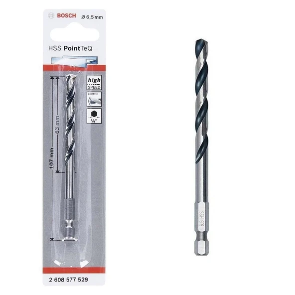 Bosch Pointteq Altıgen Şaftlı Hss Matkap Ucu 6,5 mm ürün görseli 1