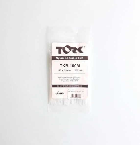 Tork Beyaz Kablo Bağı 2,5X100 ürün görseli 1