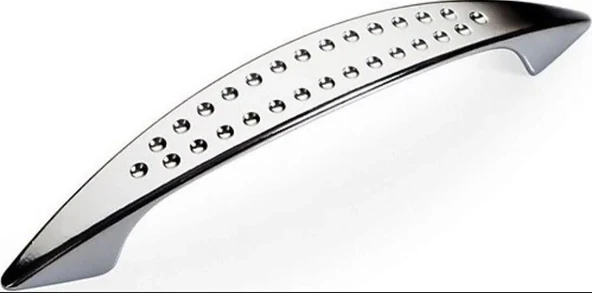 Noktalı Dolap Çekmece Kulpu 96 mm Krom ürün görseli 1