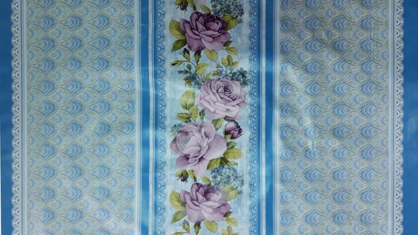 Florista Lisa Mavi Masa Örtüsü 1 Metre ürün görseli 1